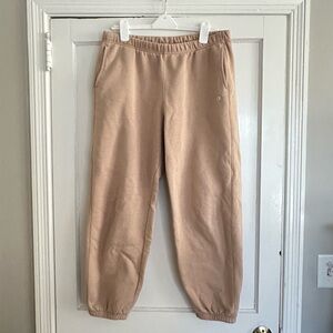 Champion Reverse Weave Joggers Tan Camel Elastic Waist Sweatpants